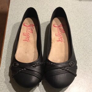 Jelly pop black flats